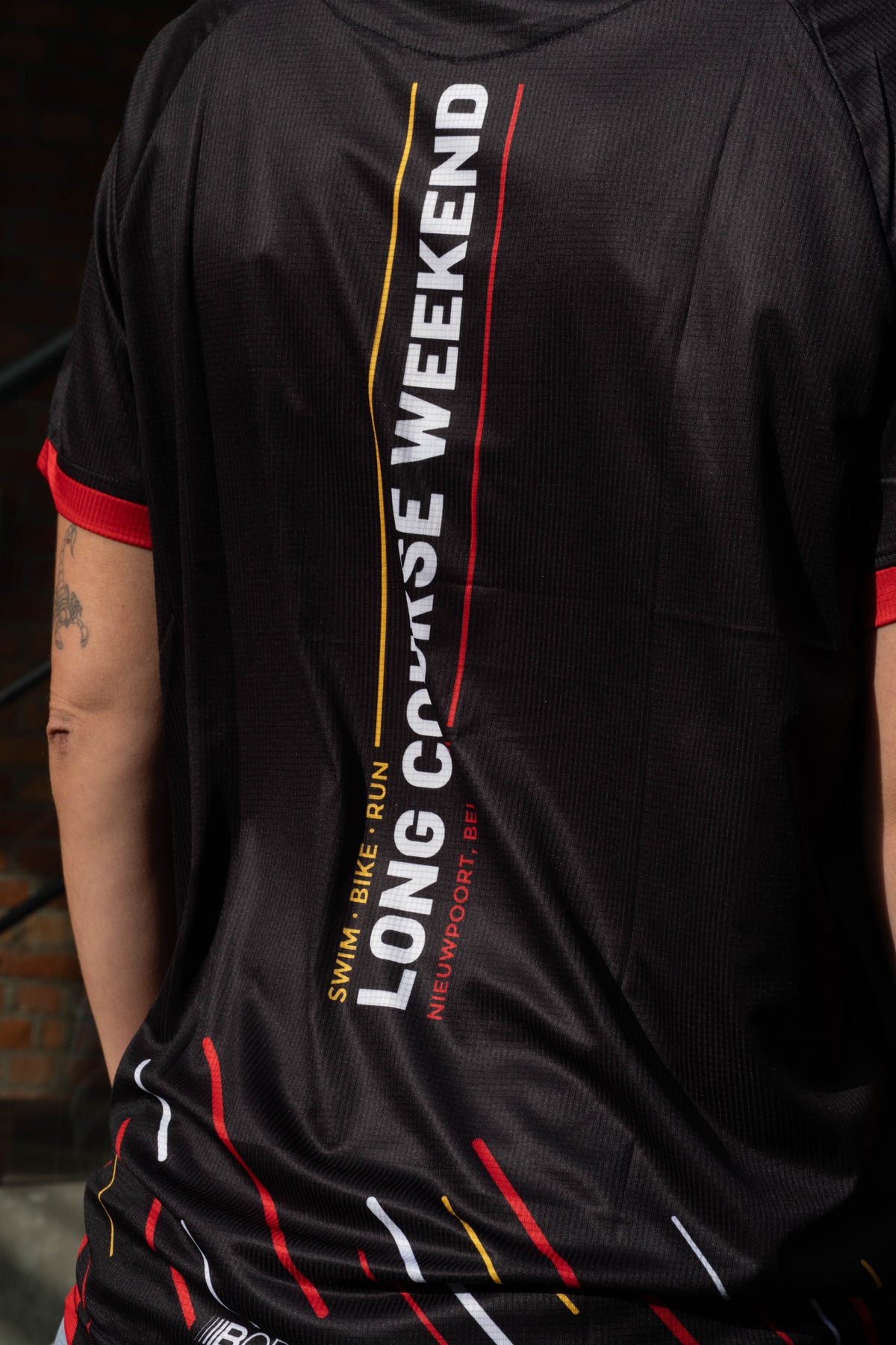 Tech t-shirt Belgium 2022 - Strepen