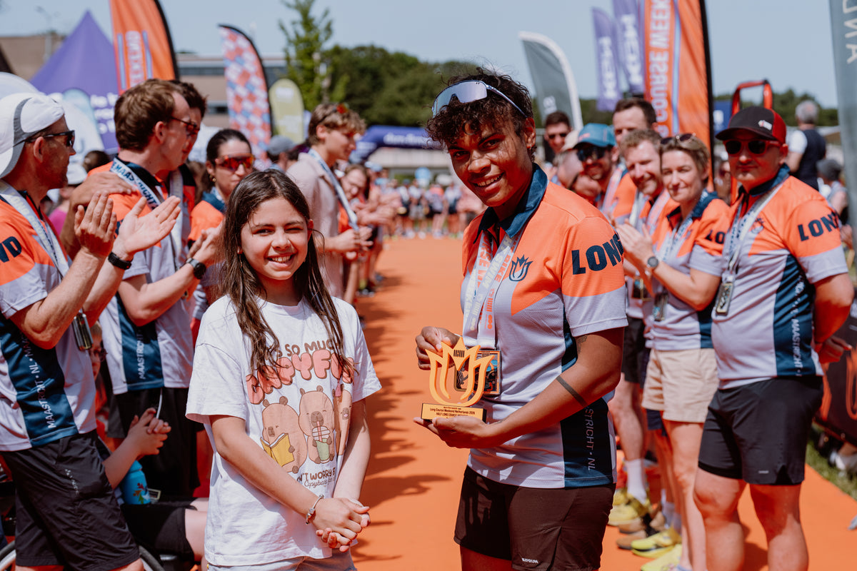 Polo half grijs oranje - NL 2026